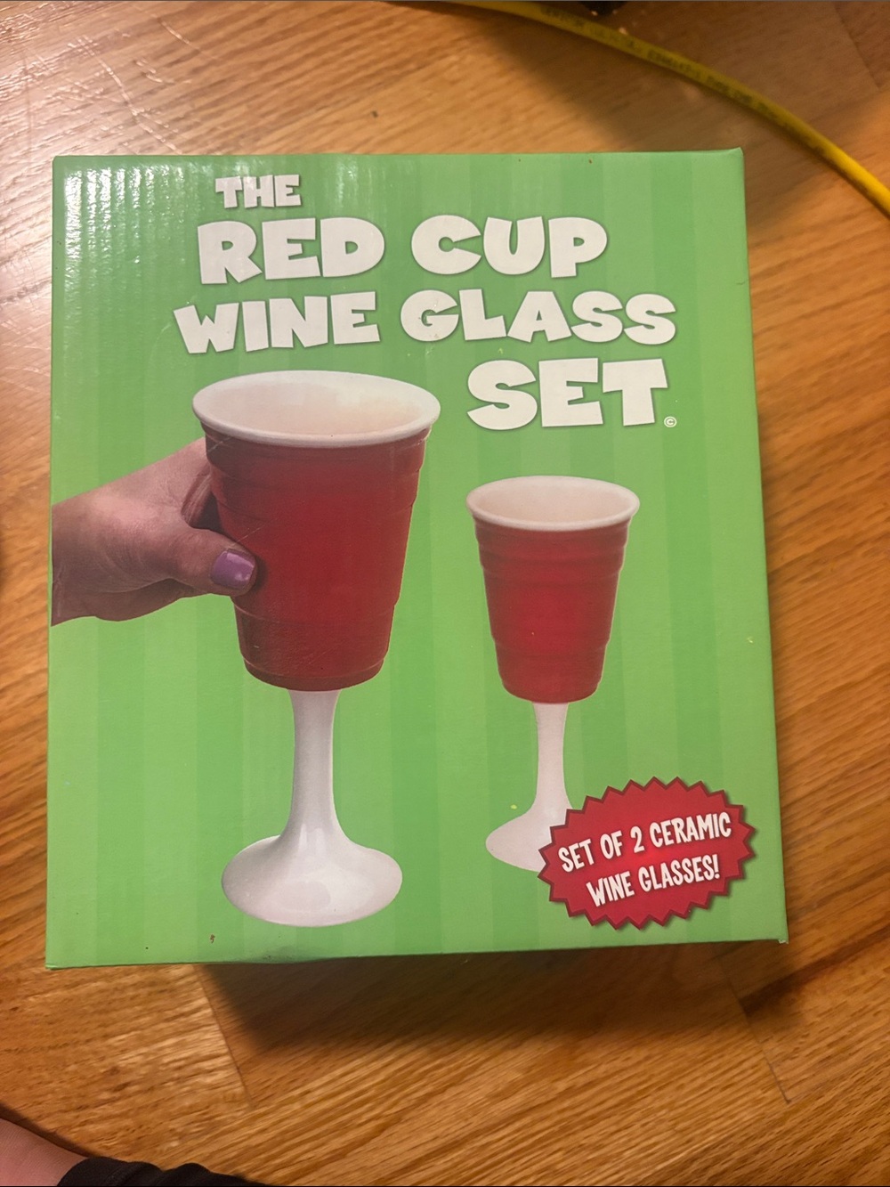 The Red Cup Wine Glass Set – Novelty Ceramic Red Wine Glasses